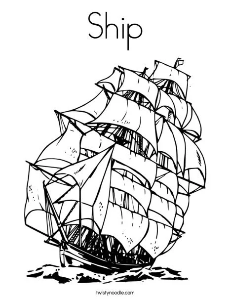Desenhos de Navios de Guerra Para Colorir 10