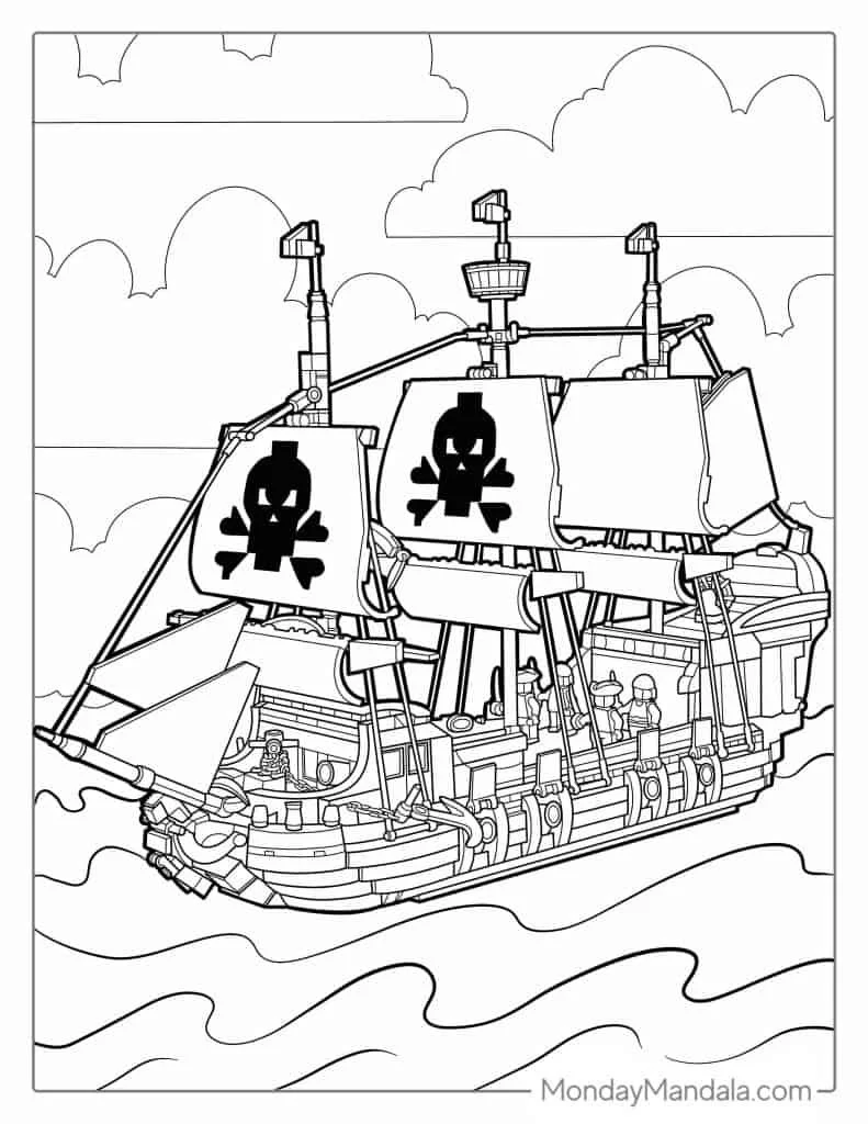Desenhos de Navios de Guerra Para Colorir 11