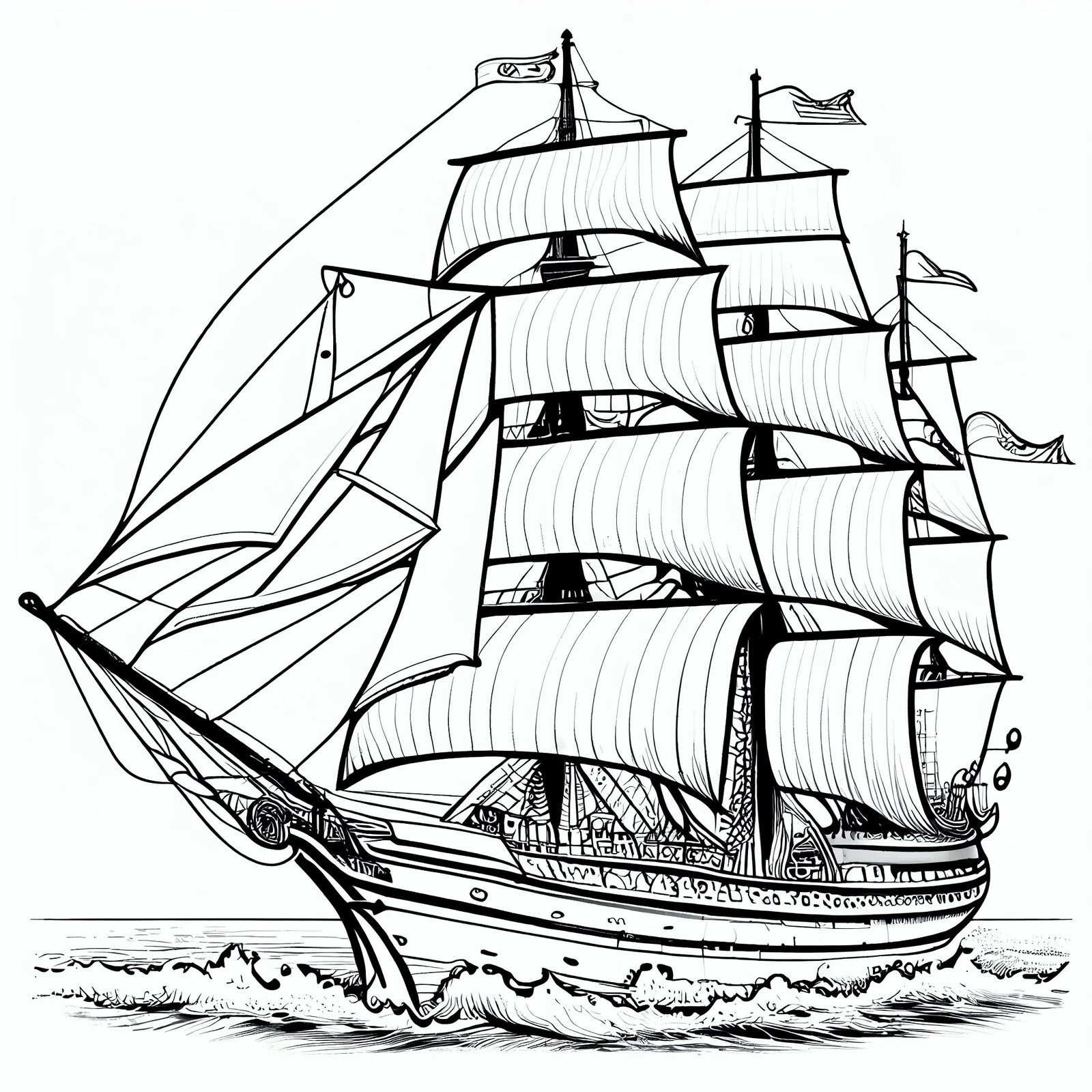Desenhos de Navios de Guerra Para Colorir 12
