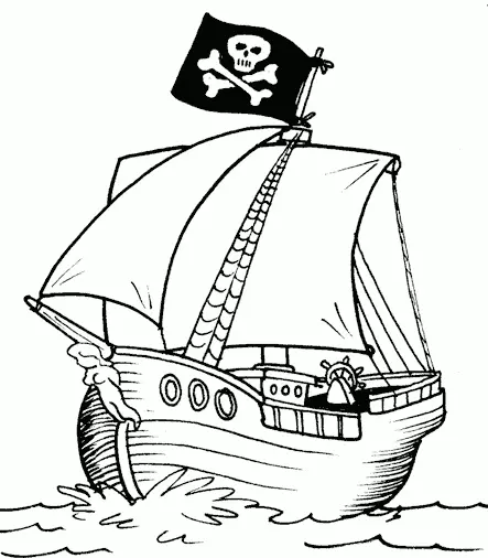 Desenhos de Navios de Guerra Para Colorir 28
