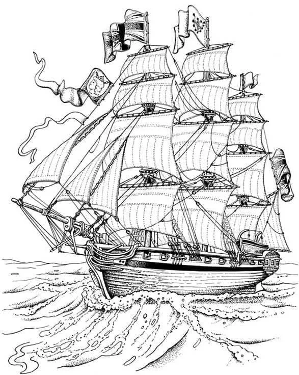 Desenhos de Navios de Guerra Para Colorir 8