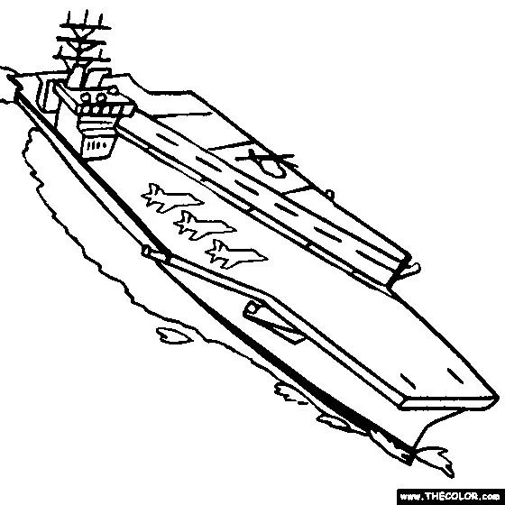 Desenhos de Navios de Guerra Para Colorir 9