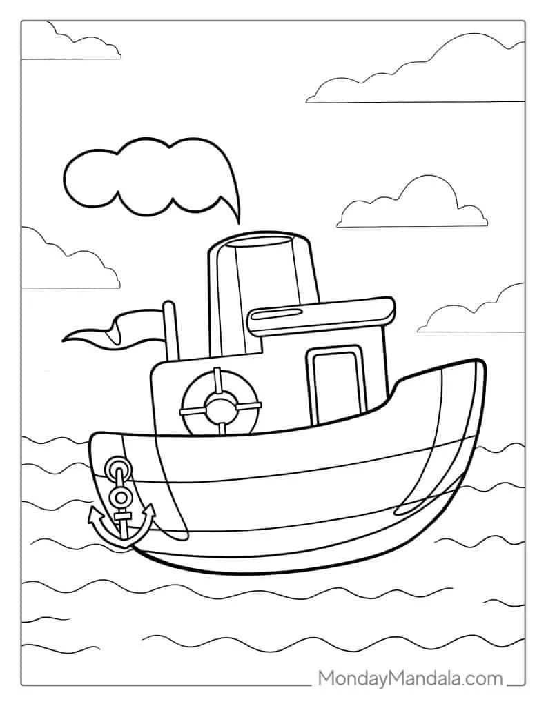 Wassertransport Ausmalbilder 5