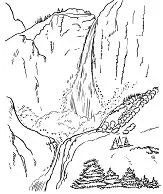 Cascadas Para Colorear 10