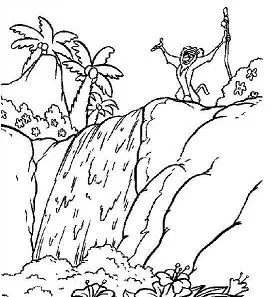 Cascadas Para Colorear 12