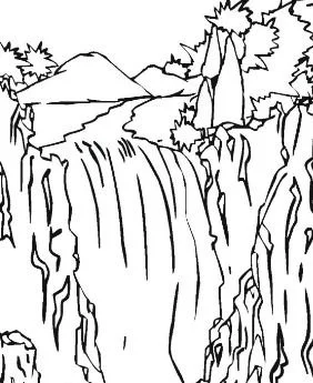 Cascadas Para Colorear 14