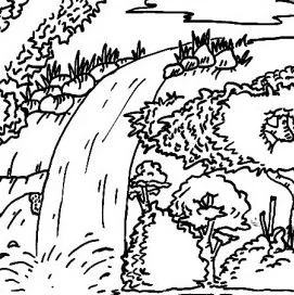 Cascadas Para Colorear 16