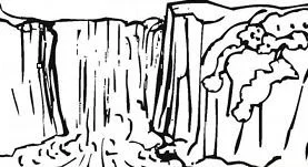 Cascadas Para Colorear 37