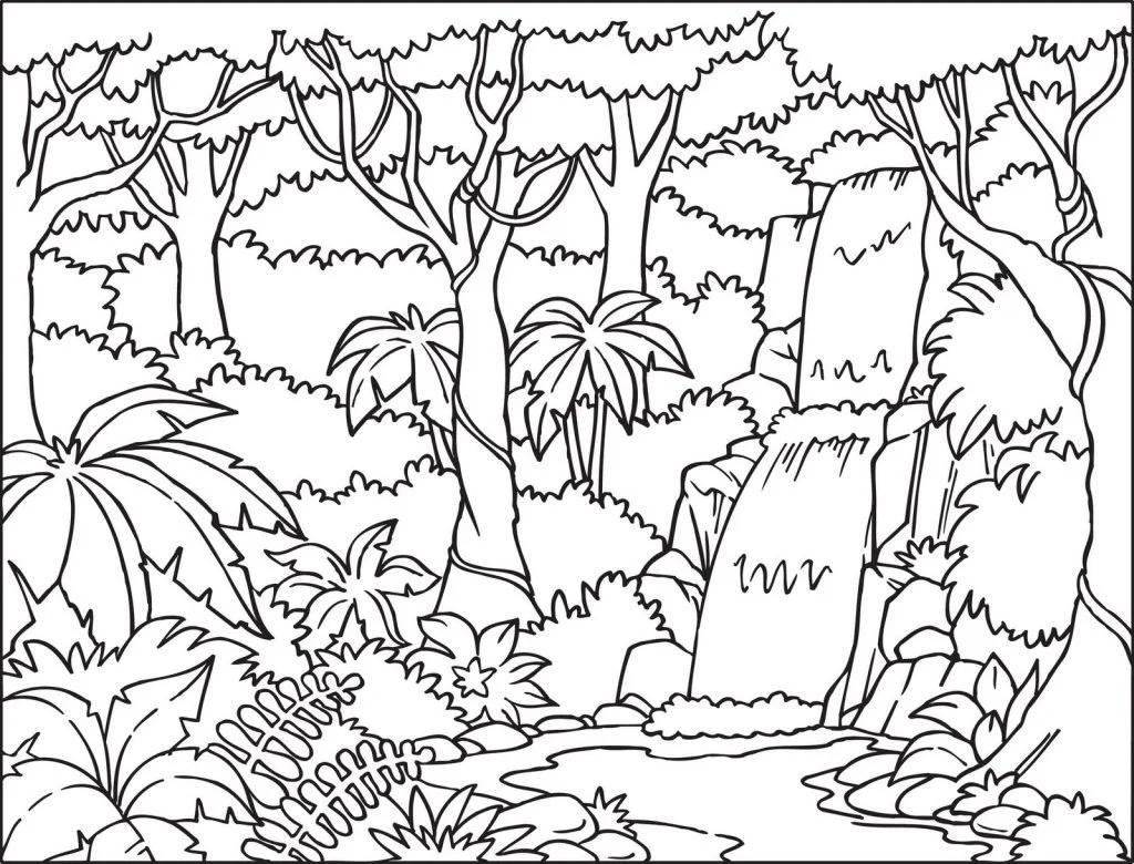 Cascadas Para Colorear 44