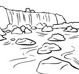 Cascadas Para Colorear 6