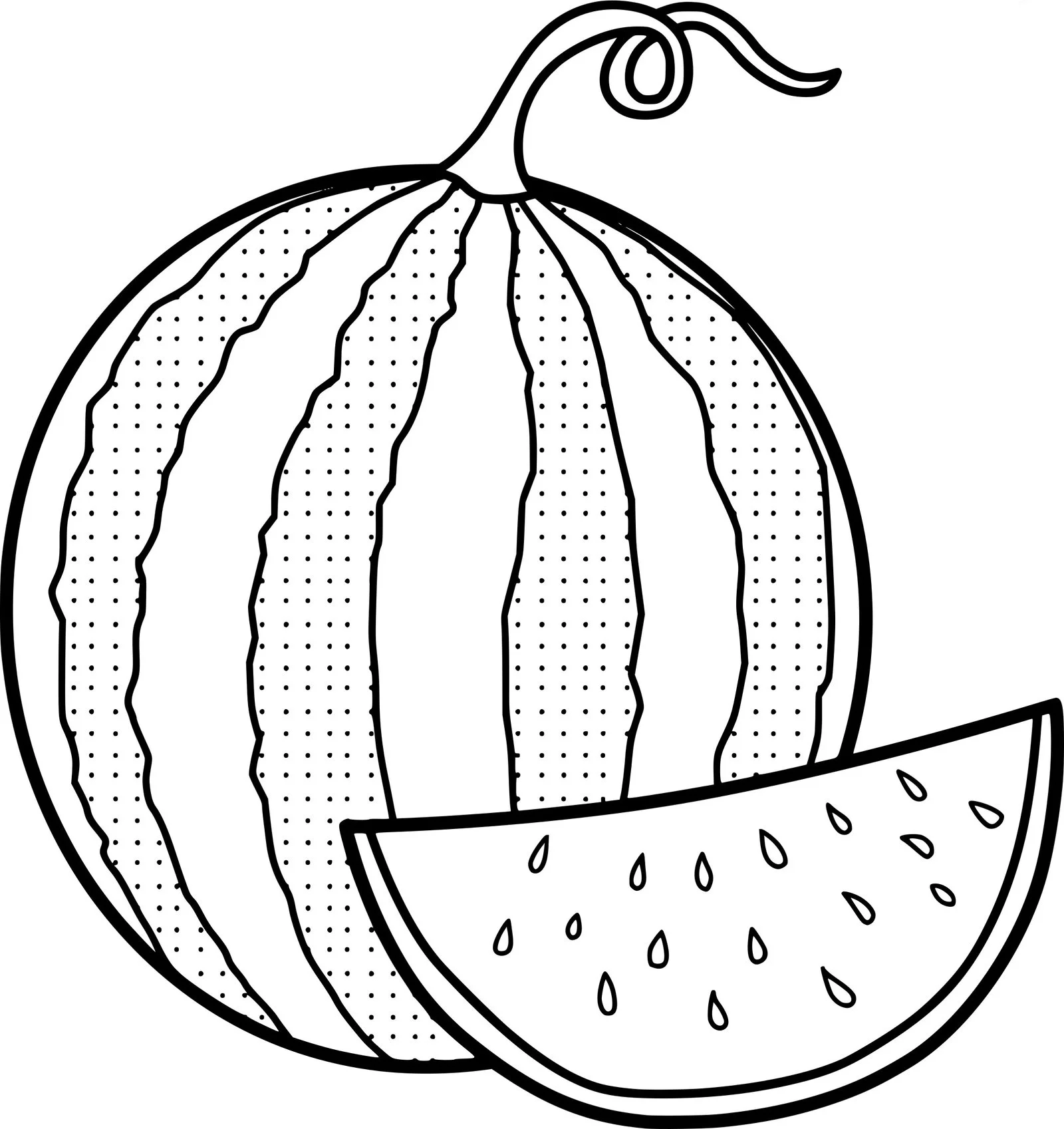 Watermelon Coloring Pages 3