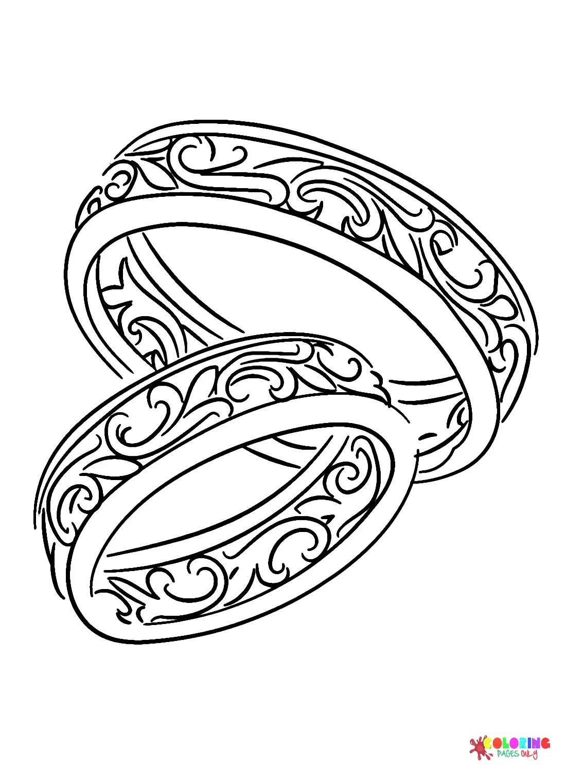 Desenhos de Alianca de Casamento Para Colorir 12