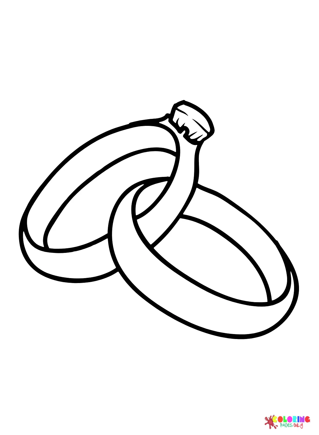 Desenhos de Alianca de Casamento Para Colorir 2