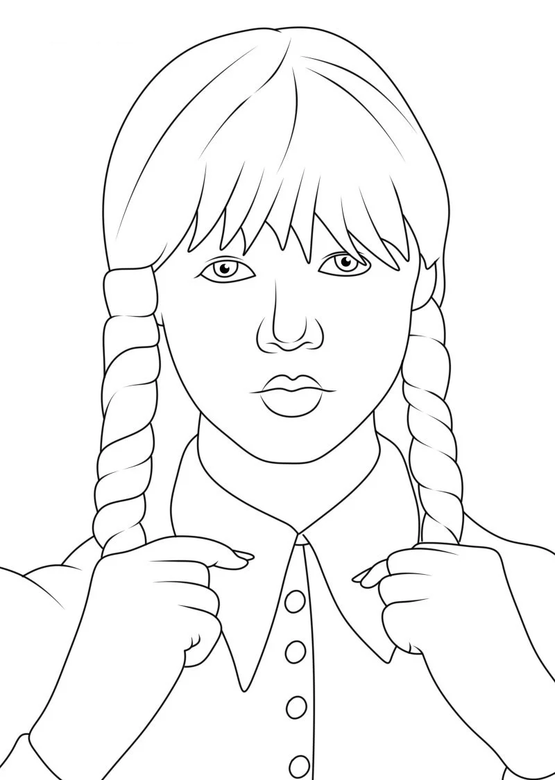 Wednesday Addams Coloring Pages 16