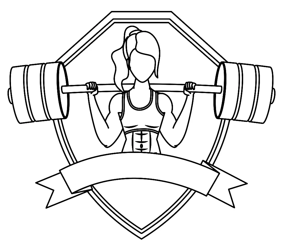 Weightlifting Coloring Pages 17