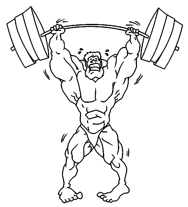 Weightlifting Coloring Pages 35
