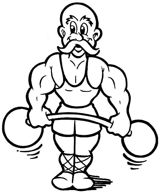 Weightlifting Coloring Pages 36