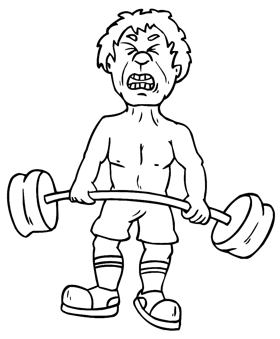 Weightlifting Coloring Pages 42