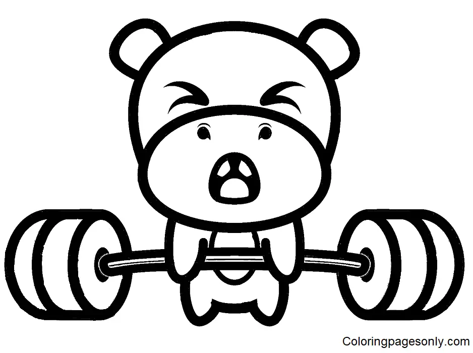 Weightlifting Coloring Pages 43