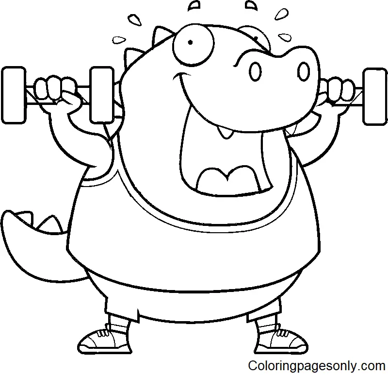 Weightlifting Coloring Pages 45