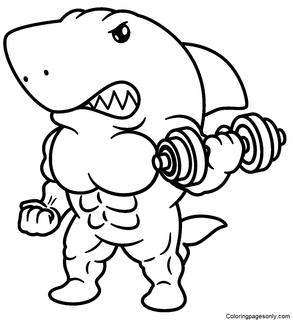 Weightlifting Coloring Pages 7