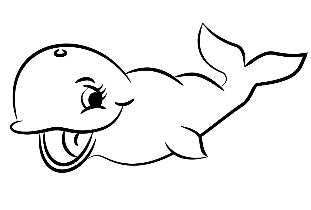 Desenhos de Baleias Para Colorir 44