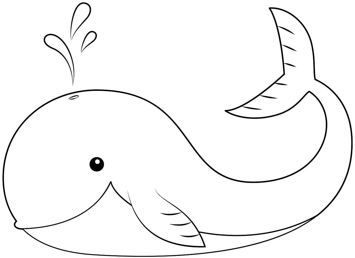Desenhos de Baleias Para Colorir 5