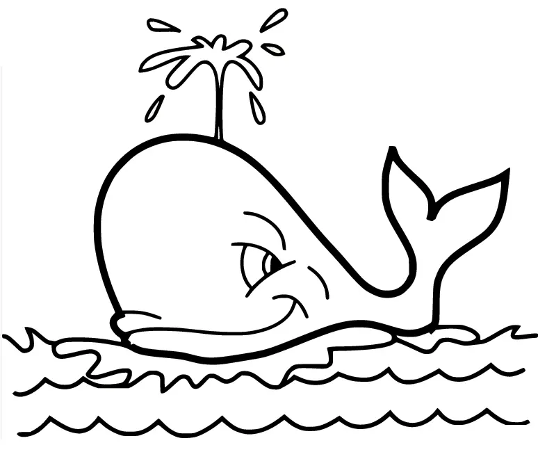 Desenhos de Baleias Para Colorir 50