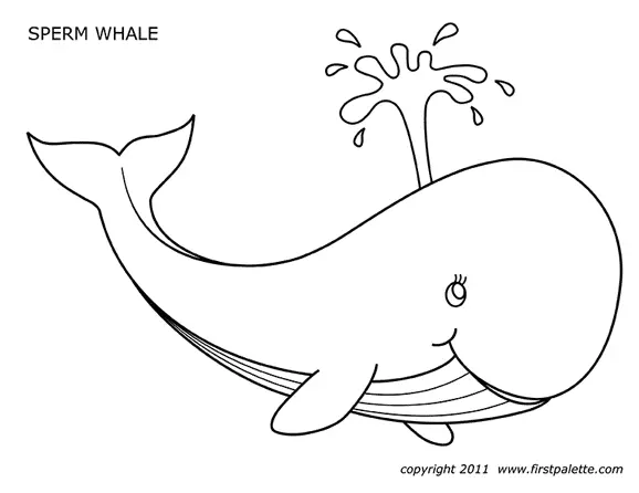 Desenhos de Baleias Para Colorir 7