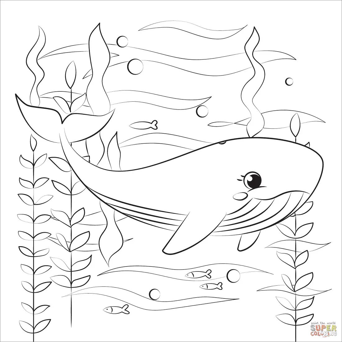 Desenhos de Baleias Para Colorir 8