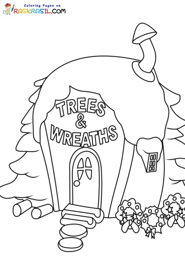 Whoville Houses Coloring Pages 4