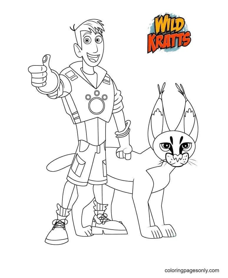 Wild Kratts Para Colorear 12