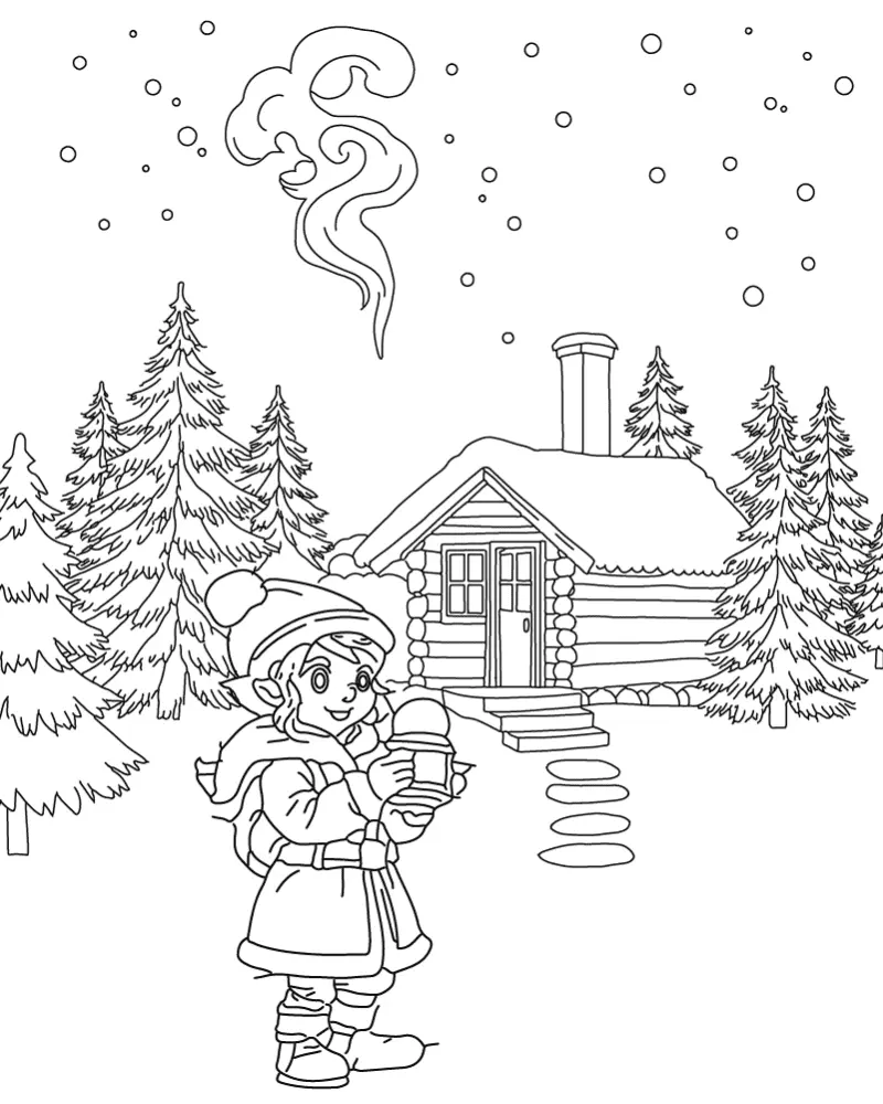 Winter Adult Coloring Pages 12