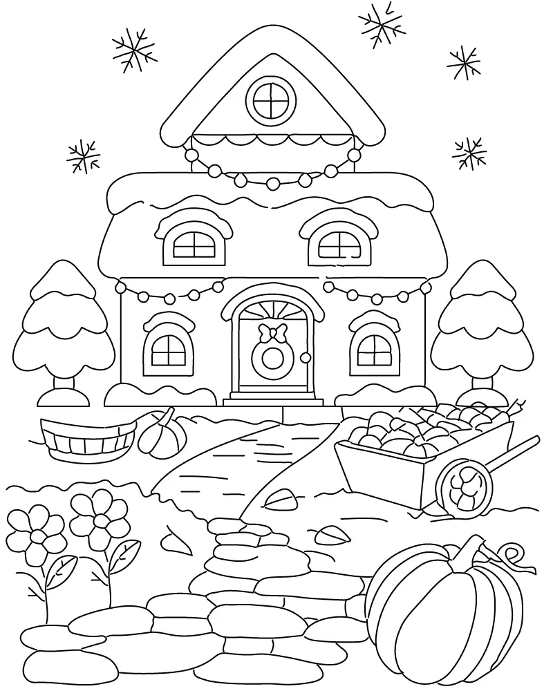 Winter Adult Coloring Pages 15