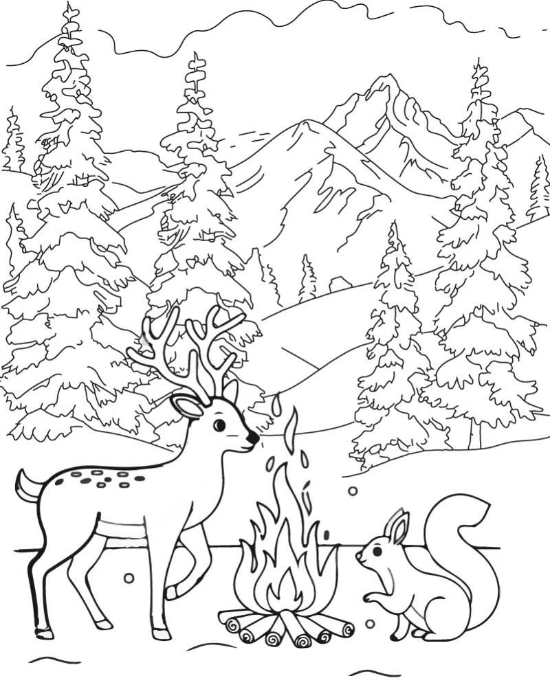 Winter Adult Coloring Pages 19