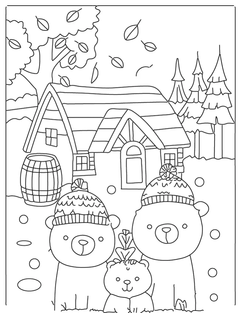 Winter Adult Coloring Pages 2