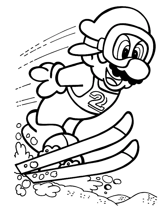 Desenhos de Esporte de Inverno Para Colorir 10