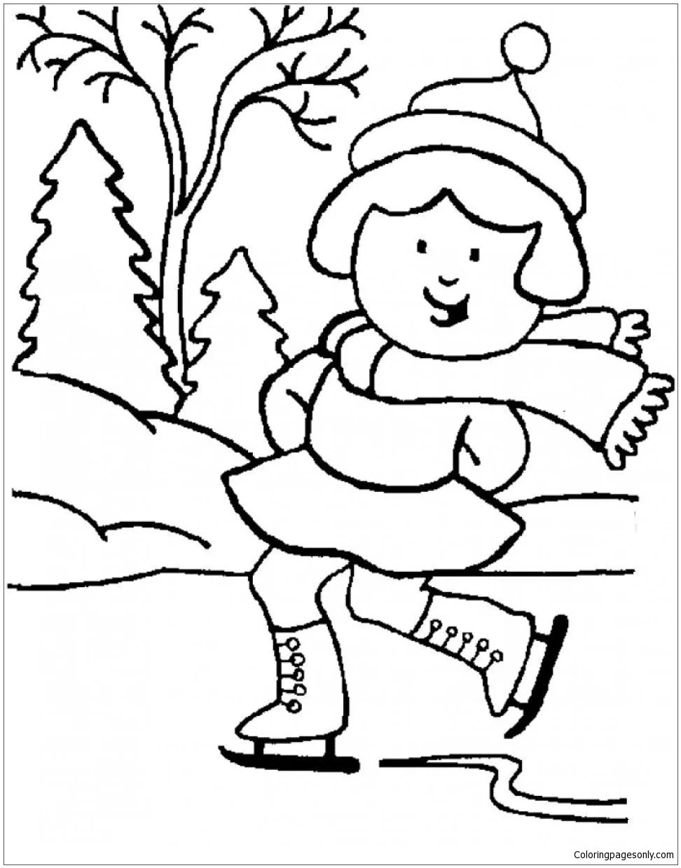 Desenhos de Esporte de Inverno Para Colorir 115