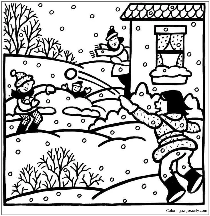 Desenhos de Esporte de Inverno Para Colorir 116