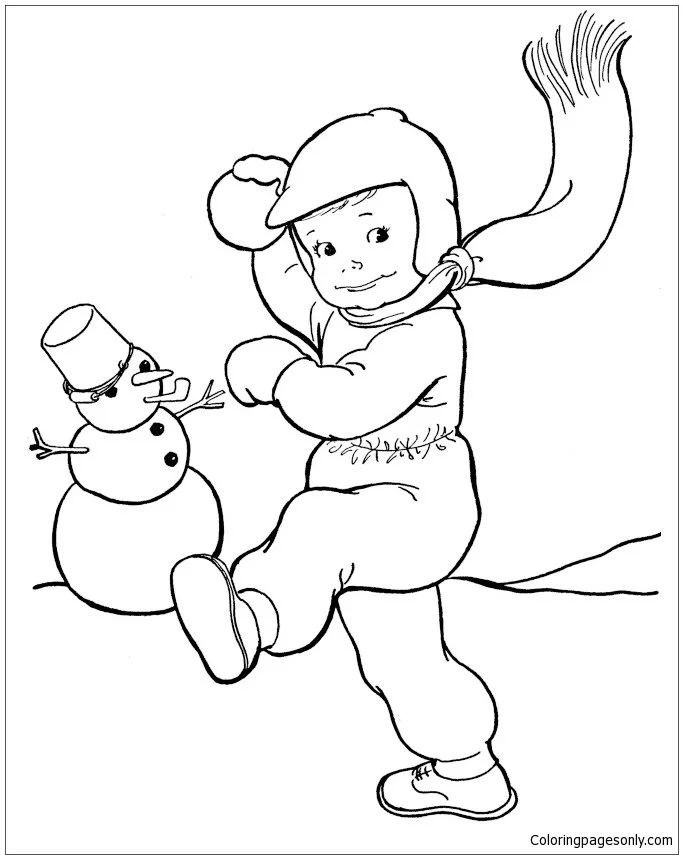 Desenhos de Esporte de Inverno Para Colorir 117