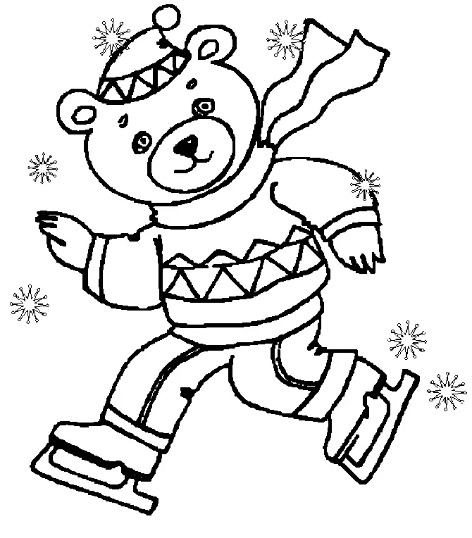 Desenhos de Esporte de Inverno Para Colorir 19
