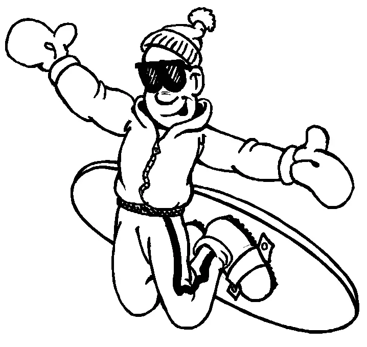 Desenhos de Esporte de Inverno Para Colorir 21