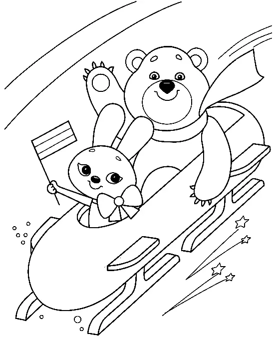 Desenhos de Esporte de Inverno Para Colorir 22