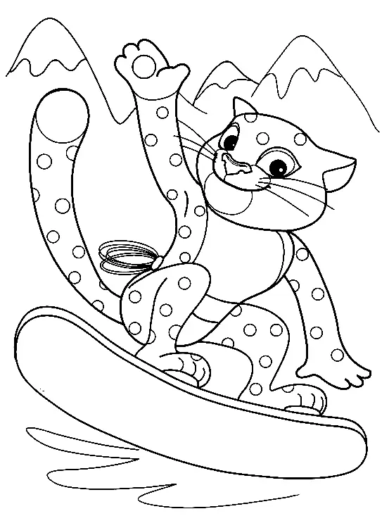 Desenhos de Esporte de Inverno Para Colorir 29