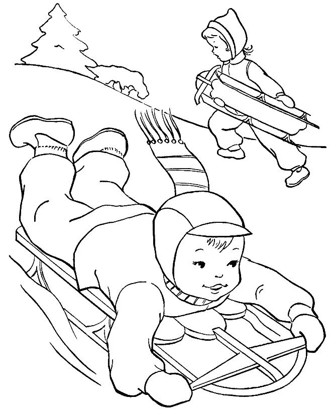 Desenhos de Esporte de Inverno Para Colorir 5