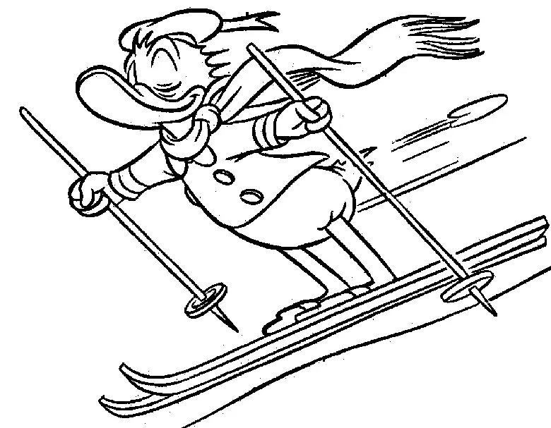 Desenhos de Esporte de Inverno Para Colorir 6