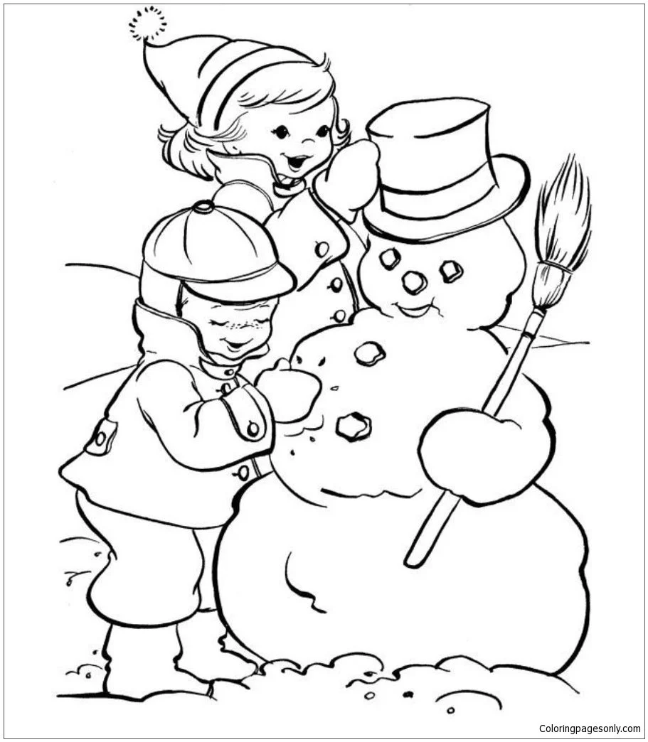 Desenhos de Esporte de Inverno Para Colorir 89