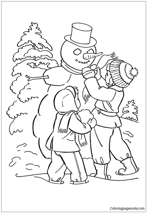 Desenhos de Esporte de Inverno Para Colorir 90