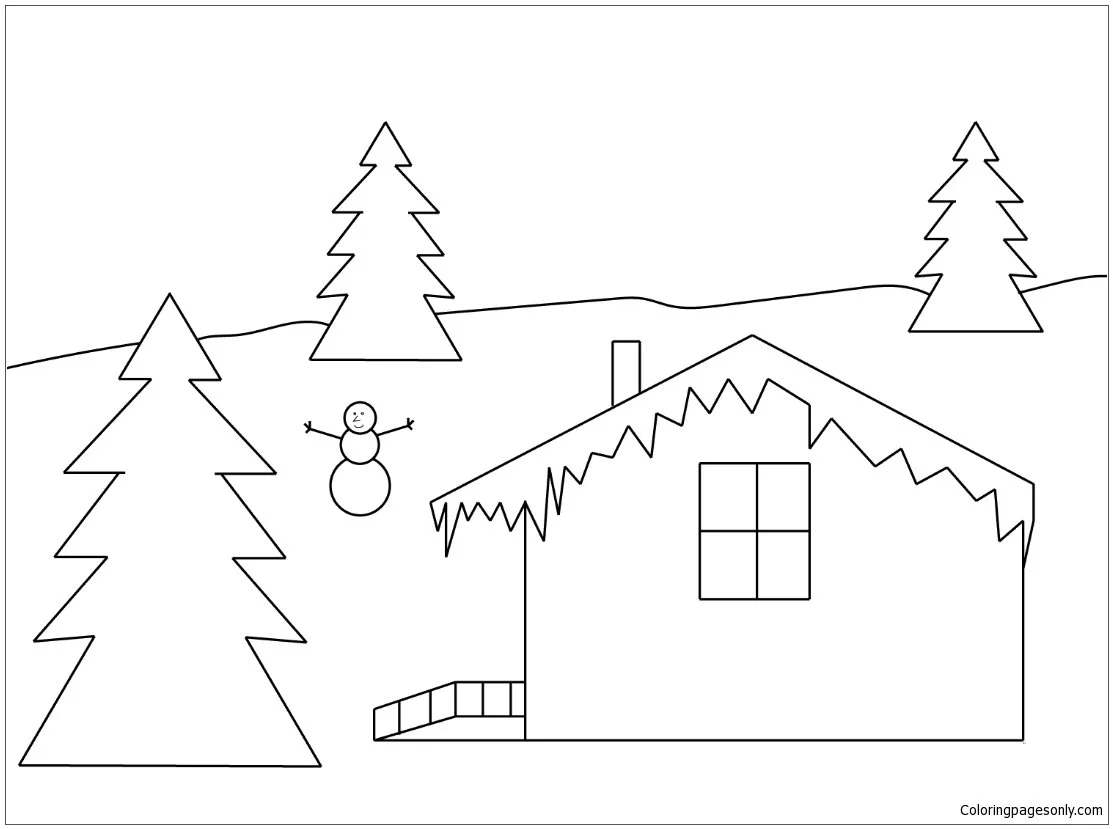 Desenhos de Esporte de Inverno Para Colorir 96