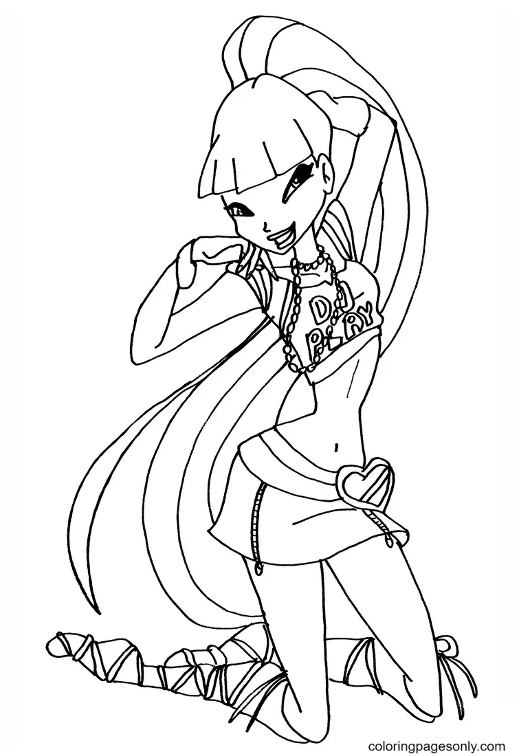Winx Club Musa Para Colorear